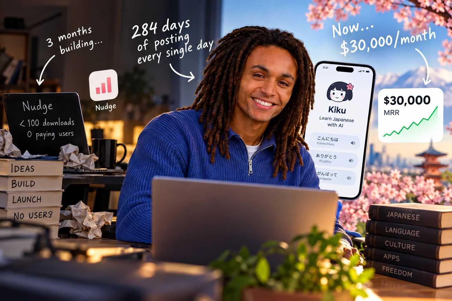 From $0 to $30K/Month in 284 Days: How a 22-Year-Old Built Kiku in Public